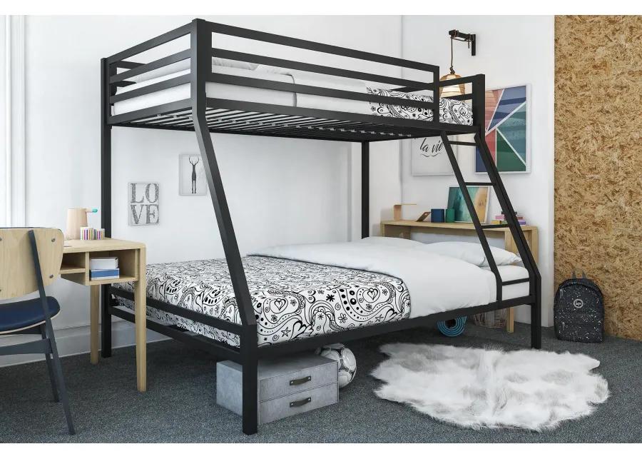 Mainstays Premium Twin over Full Metal Bunk Bed, Black