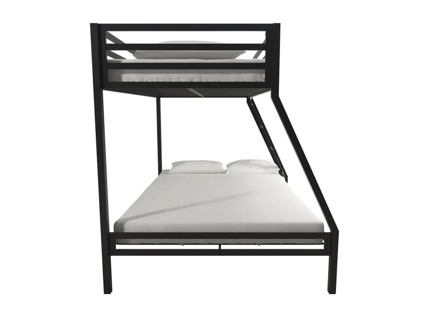 Mainstays Premium Twin over Full Metal Bunk Bed, Black