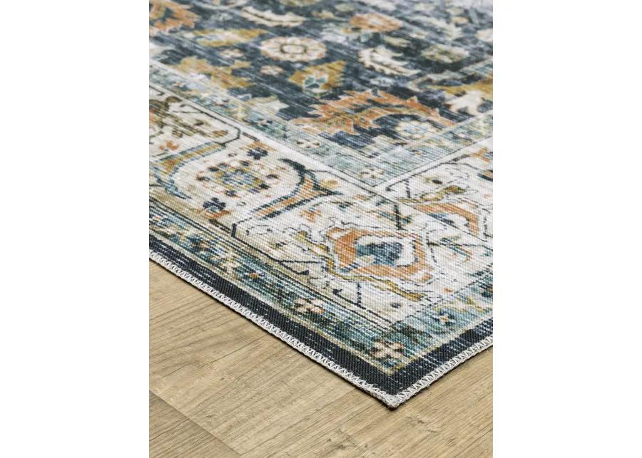 Charleston 7'6" x 10' Blue Rug