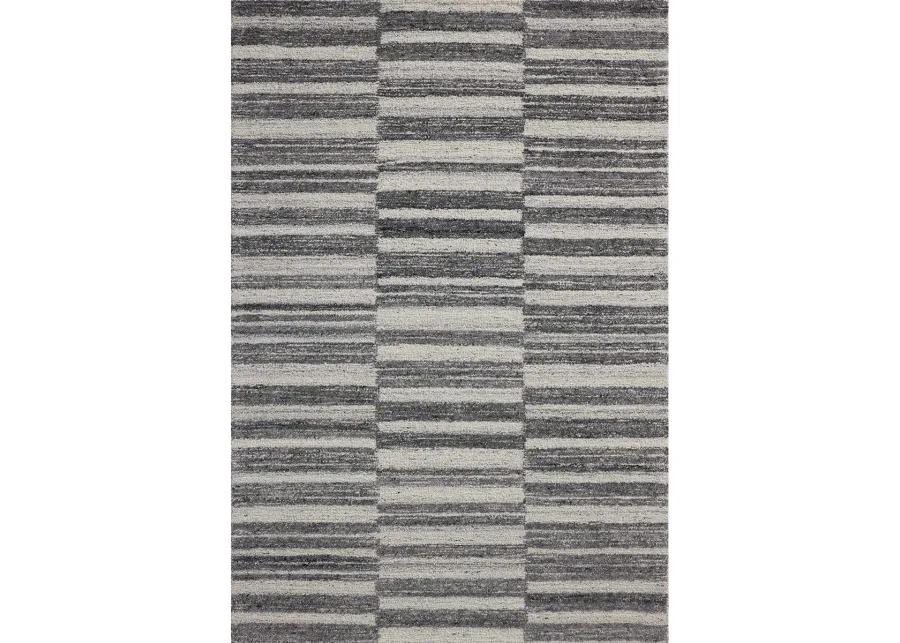 Rae Charcoal/Mist 5'0" x 7'6" Area Rug by Magnolia Home by Joanna Gaines x Loloi