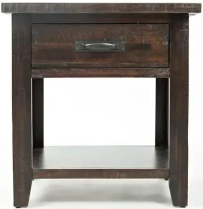 Jofran Jackson Lodge Rustic Distressed Acacia Nightstand