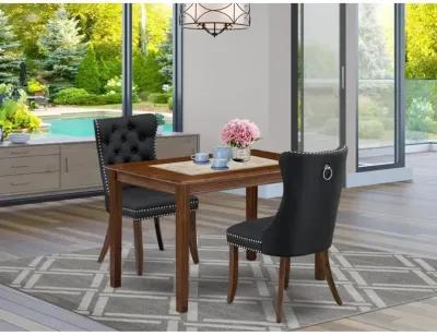 3 Piece Dining Room Set Consists of a Rectangle Solid Wood Table