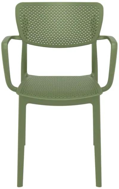 33" Black Stackable Patio Dining Arm Chair