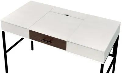 Simple white side table , 2-tier small space end table ,modern night stand, sofa table, side table with storage shelve