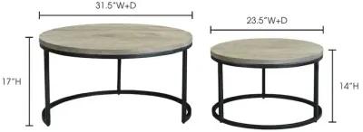 Moe's Home Collection Drey Round Nesting Coffee Tables Set Of Two