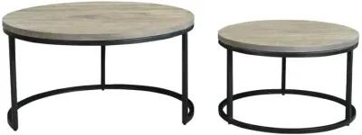 Moe's Home Collection Drey Round Nesting Coffee Tables Set Of Two