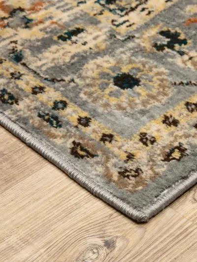 Juliette 3'10" x 5'5" Grey/Gold Rug