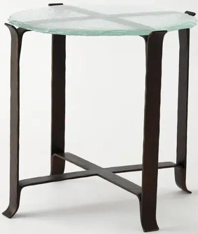 Melting Glass Side Table- Bronze