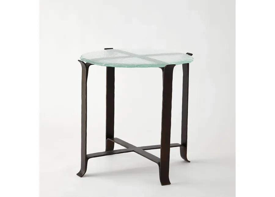 Melting Glass Side Table- Bronze