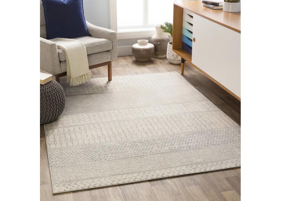 Monaco MOC-2306 6'7' Round White Rug