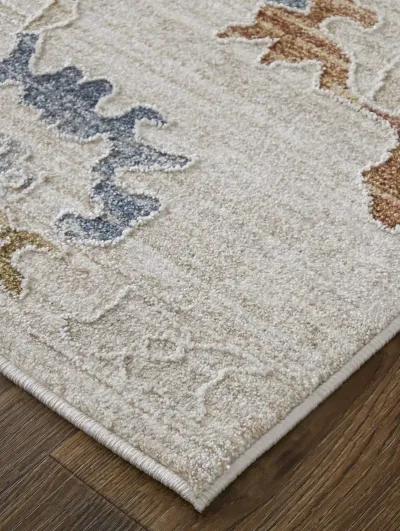 Pasha 39M8F 5' x 7'6" Ivory/Blue/Gold Rug