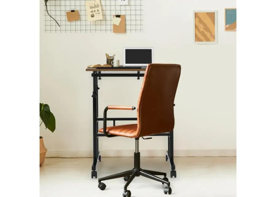 Mobile Standing up Desk Adjustable Computer Desk Tilting Workstation