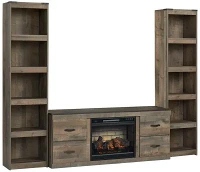 Trinell 3-Piece Entertainment Center with Electric Fireplace