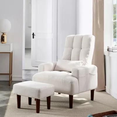 Brand New Modern Design Living Room Cream Recliner Soft Cozy Sofa Chair