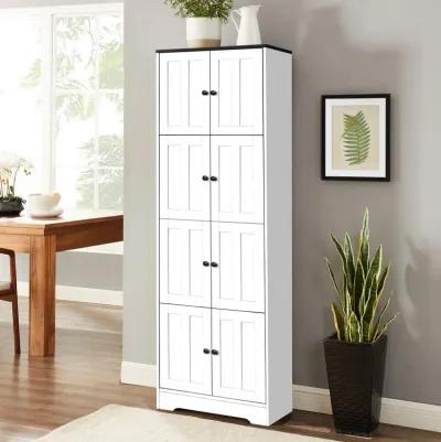 4-Door Tall Storage Cabinet for Various Rooms