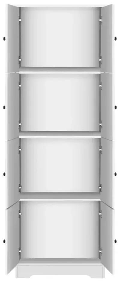 4-Door Tall Storage Cabinet for Various Rooms