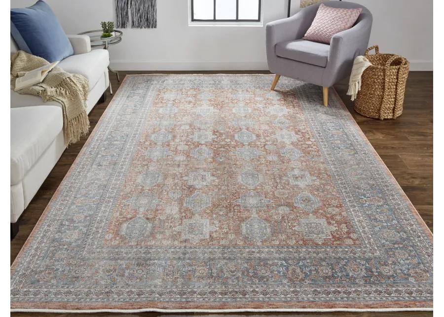 Marquette 3761F Red/Orange/Blue 2'8" x 8' Rug