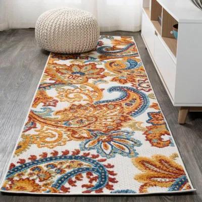 Gordes Paisley High-Low Indoor/Outdoor Area Rug