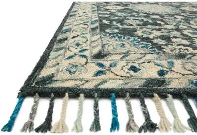 Zharah ZR02 Teal/Grey 3'6" x 5'6" Rug