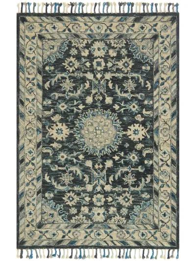 Zharah ZR02 Teal/Grey 3'6" x 5'6" Rug