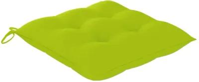 vidaXL Chair Cushions 4 pcs Bright Green 19.7"x19.7"x2.8" Fabric