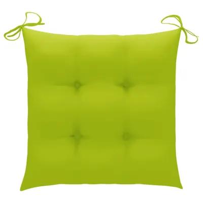 vidaXL Chair Cushions 4 pcs Bright Green 19.7"x19.7"x2.8" Fabric