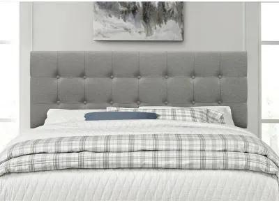 Hivvago Queen Modern Classic Style Button-Tufted Headboard in Grey Upholstered Fabric