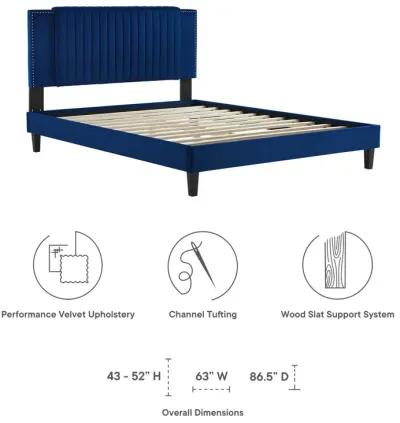 Modway - Zahra Channel Tufted Performance Velvet Queen Platform Bed