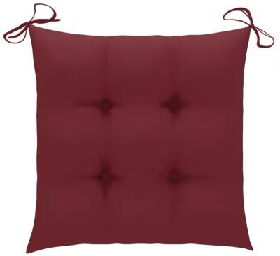 vidaXL Chair Cushions 6 pcs Wine Red 15.7"x15.7"x2.8" Fabric