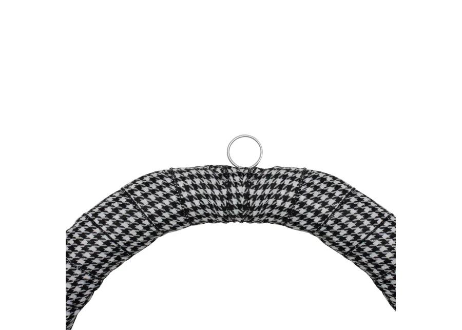 Black and White Houndstooth and Berry Artificial Christmas Wreath - 24-Inch  Unlit