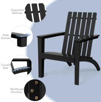 Hivvago Outdoor Durable Patio Acacia Wood Adirondack Lounge Armchair