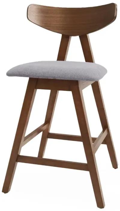 Mid-Century Mod Counter Stools Retro Splayed Legs, Upholstered Comfort