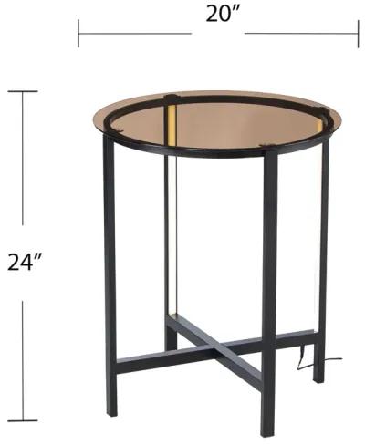 Surbiton Round Led End Table