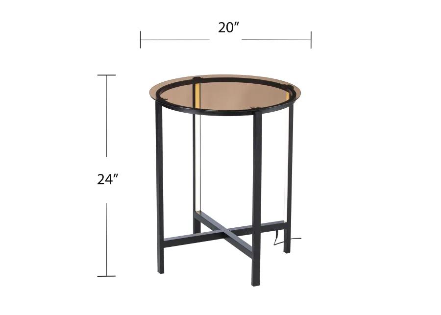 Surbiton Round Led End Table