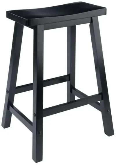 Satori 24" Saddle Seat Bar Stool Black