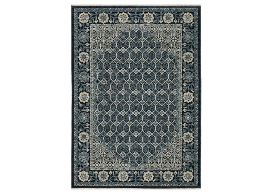 Capella 2'3" x 7'6" Blue Rug