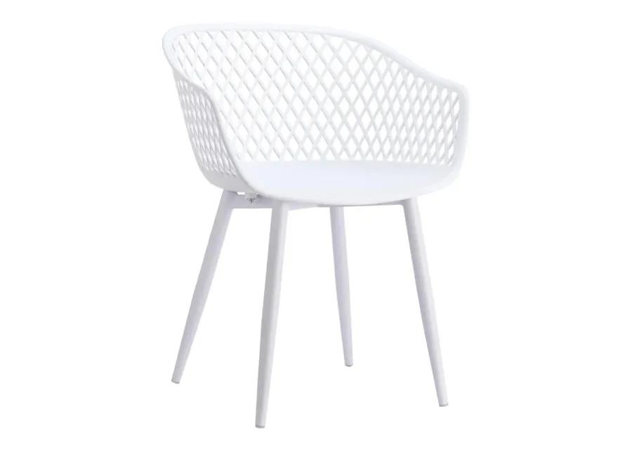 Moe's Home Collection Piazza Outdoor Chair White-Set Of Two