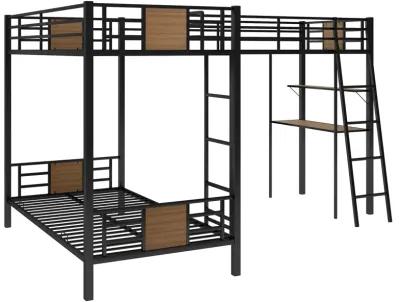 Merax  L-Shaped Bunk Bed Loft Bed with Desk and Shelf