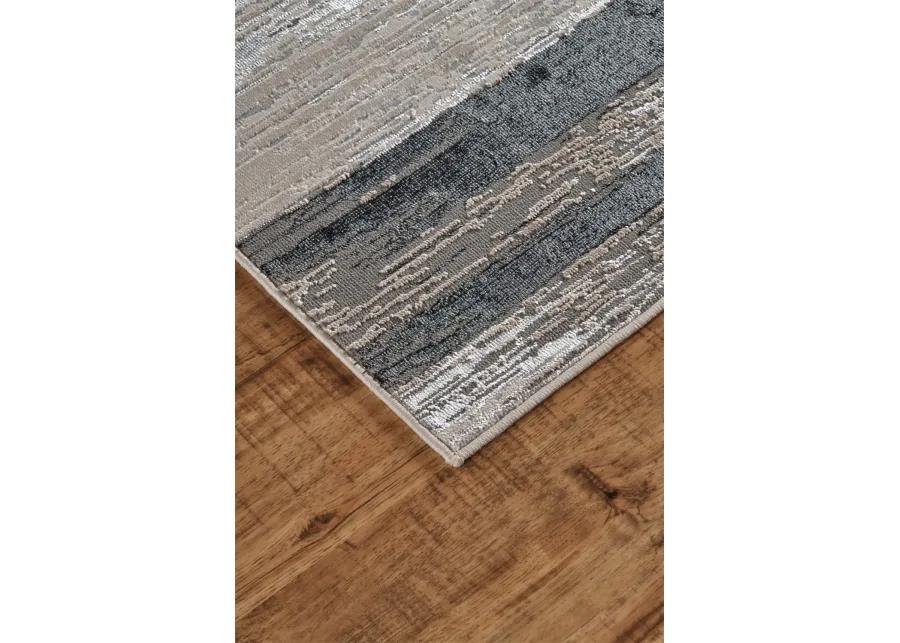 Micah 3338F Black/Silver/Gray 3'11" X 6' Rug