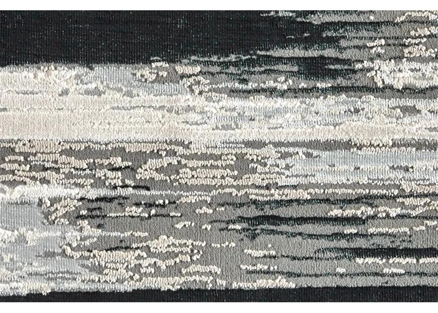 Micah 3338F Black/Silver/Gray 3'11" X 6' Rug