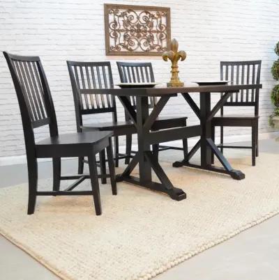 Carolina Living Florence Trestle Table - Antique Black