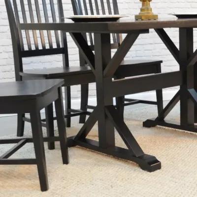 Carolina Living Florence Trestle Table - Antique Black