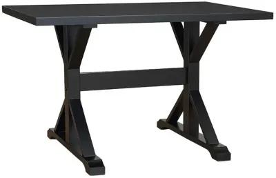 Carolina Living Florence Trestle Table - Antique Black