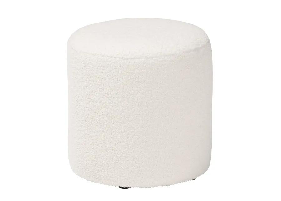 Baxton Studio Tori Modern and Contemporary Ivory Boucle Upholstered Ottoman