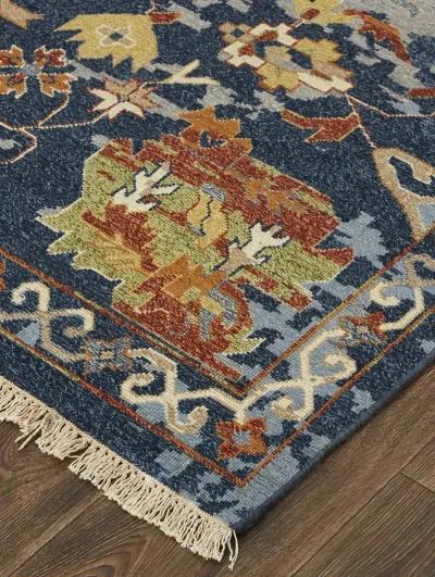 Leylan 0587F 5'6" x 8'6" Blue/Orange/Red Rug