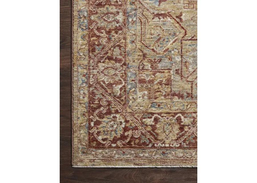 Gaia GAA01 Gold/Brick 6'7" x 9'10" Rug