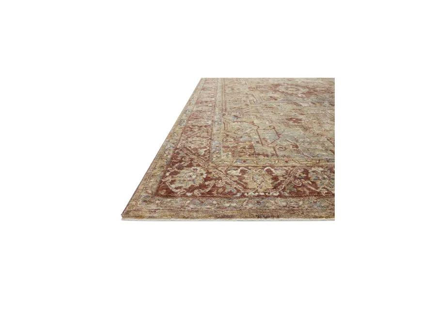 Gaia GAA01 Gold/Brick 6'7" x 9'10" Rug