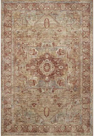 Gaia GAA01 Gold/Brick 6'7" x 9'10" Rug