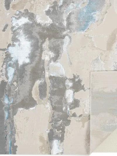 Azure 3525F Ivory/Gray/Blue 2'10" x 7'10" Rug