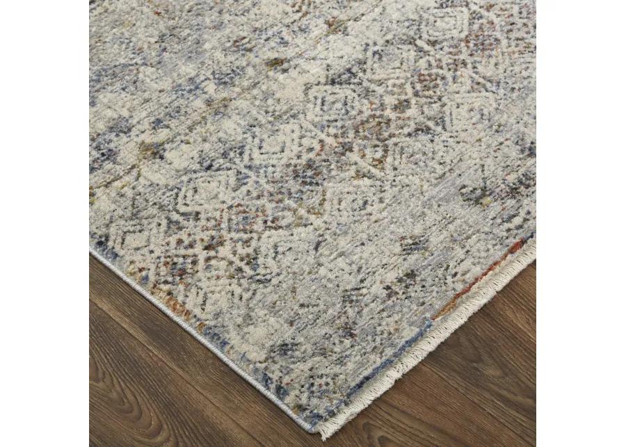 Kaia 39GLF Tan/Ivory/Blue 2' x 3' Rug